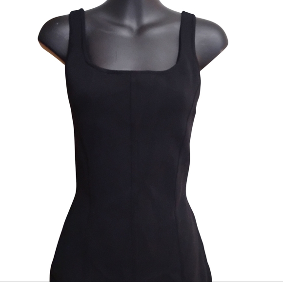 Babaton Aritzia | NWOT Sculpt Knit Bustier Black Mini Bodycon Contour Dress | SM - Picture 10 of 11